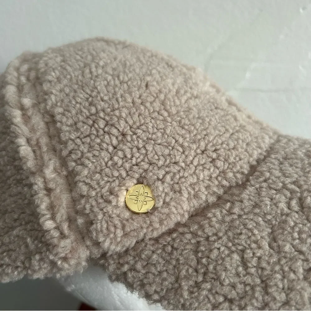 BCBGeneration Sherpa Teddy Faux Fur Baseball Cap Hat One Size